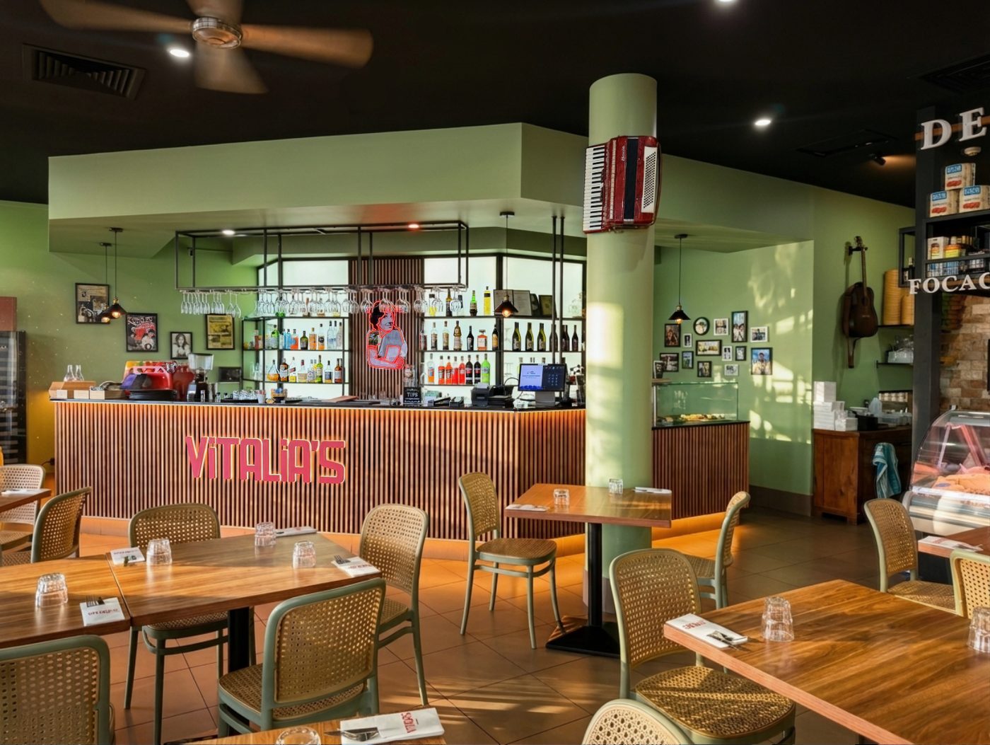 Inside Vitalia's Italian Restaurant at The Pier, Cairns