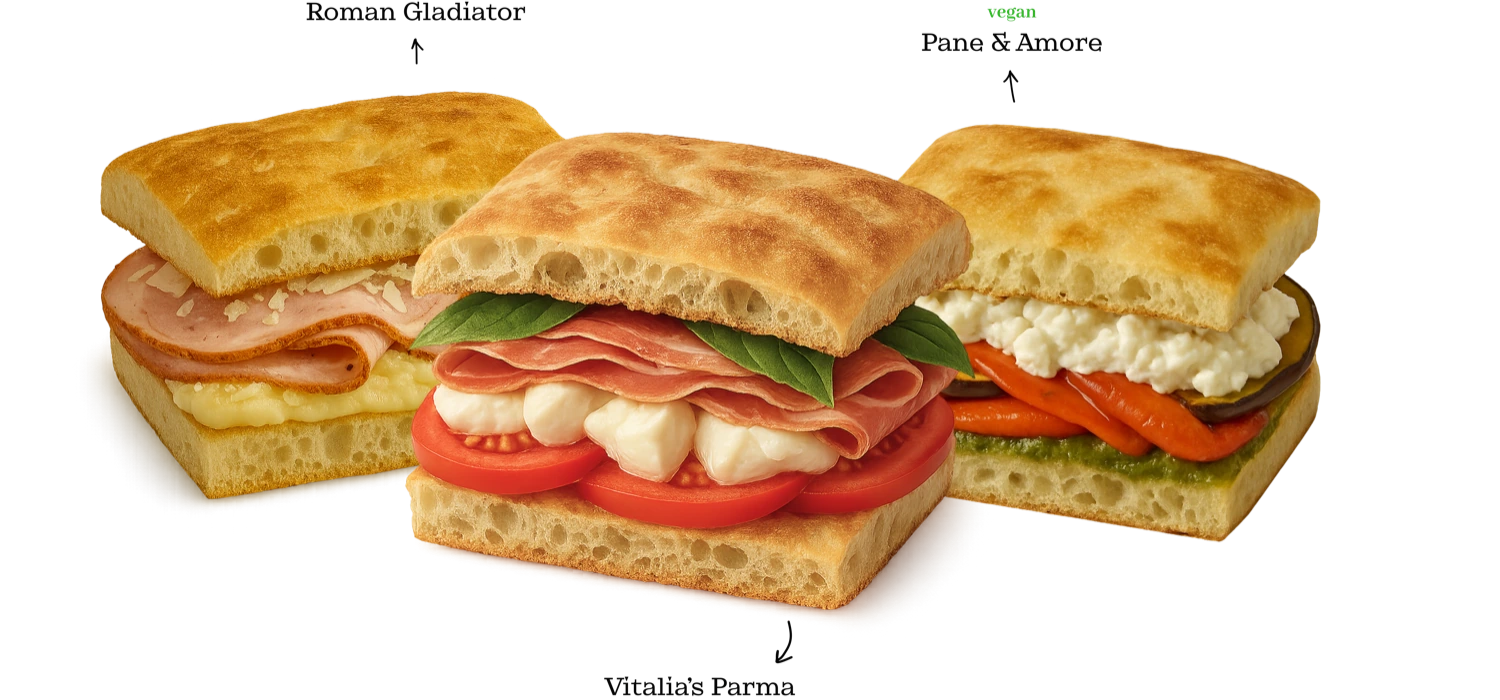 Vitalia's focacce